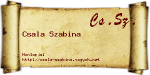 Csala Szabina névjegykártya