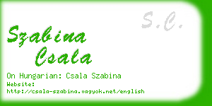 szabina csala business card